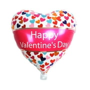 2Pcs 18Inch Heart Balloon Inflatable Romantic Reusable Happy Valentine's Day Aluminum Foil Balloon Decor Home Decoration-A